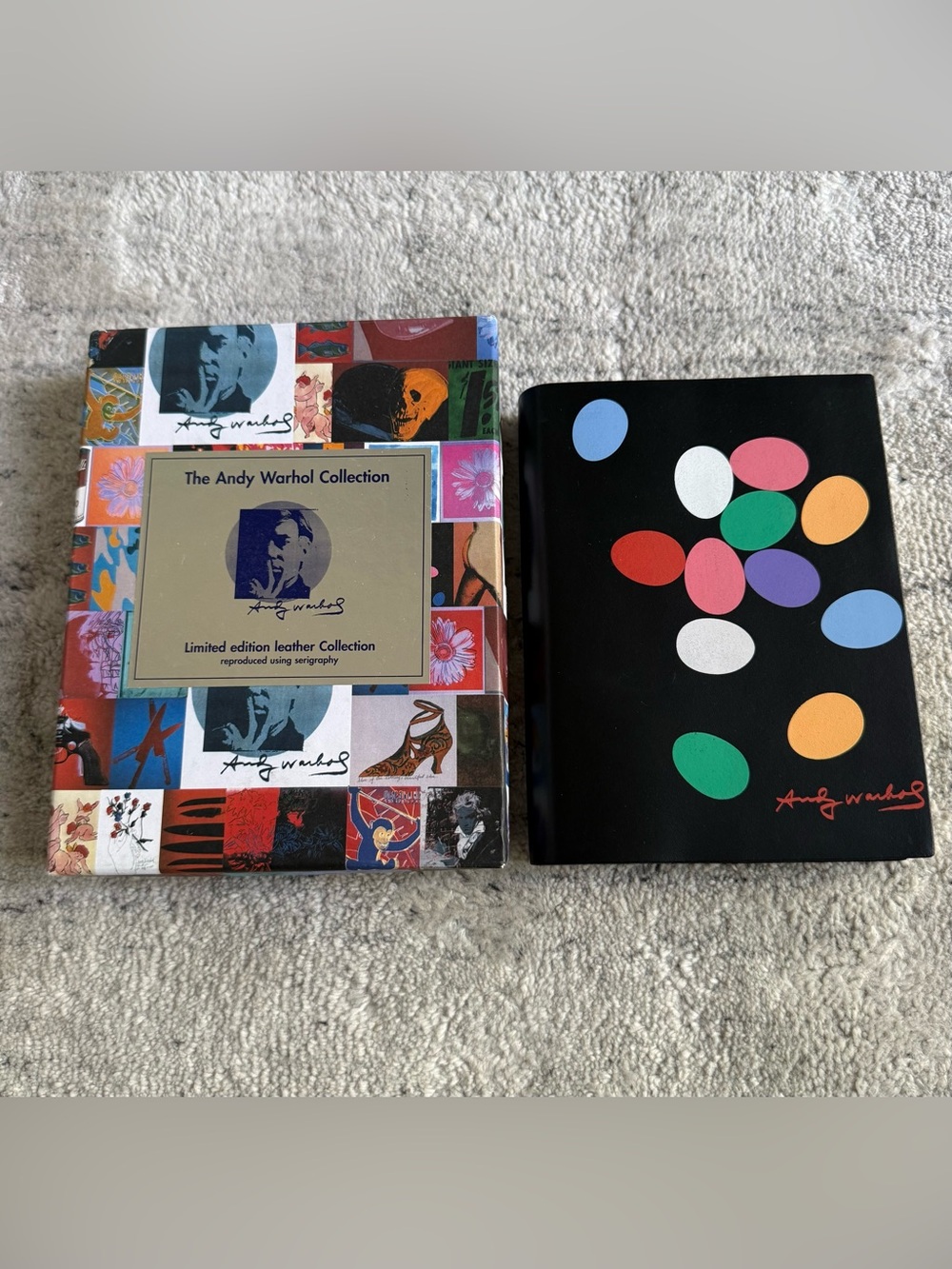 vintage 1982 Andy Warhol Limited Edition Leather Collection "Eggs" Journal w box